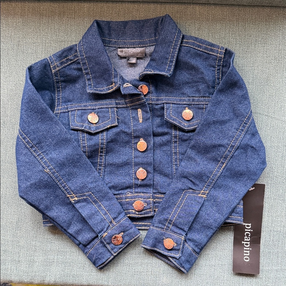 Toddler cropped jean jacket
